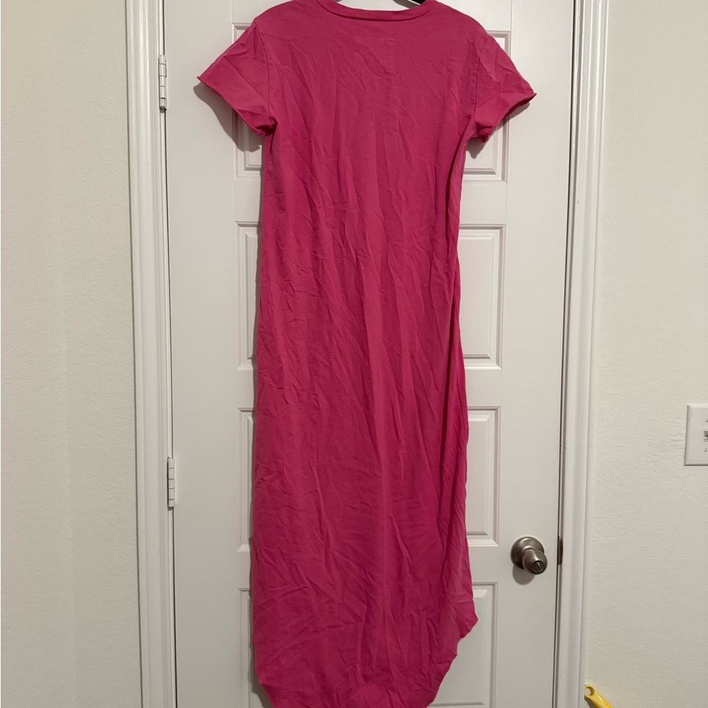 Frank & Eileen Harper Perfect Tee Maxi Dress PassionFruit/Pink SZ M 100% Cotton - Picture 3 of 6